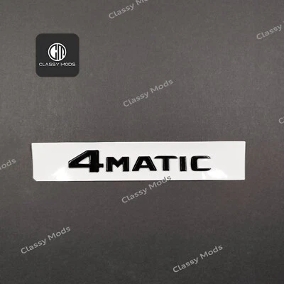 4MATIC Gloss Black Emblem Badge For Mercedes-Benz Tailgate letters - Image 1 of 2