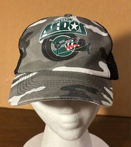 De Colección Houston Aeros Bullshirts Logo Camuflaje/Malla SnapBack Sombrero Desaparecido Equipo de Hockey AHL - Imagen 1 de 9