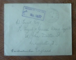 Field Post Letter passed by Censor 1940 - Picture 1 of 2
