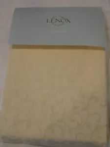 New LENOX Opal Innocence TABLECLOTH Oblong 70" x 86" Gold Ivory Scrolls - Picture 1 of 5
