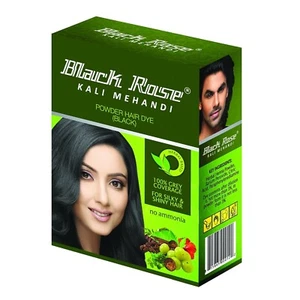 Black Rose Kali Mehandi | Herbal Black Henna Hair Color 50 gm Pack of 5
