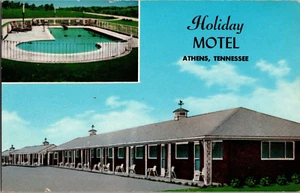 Postal Holiday Motel Atenas Tennessee Cromado Multi-Vista Sin Publicar - Imagen 1 de 2