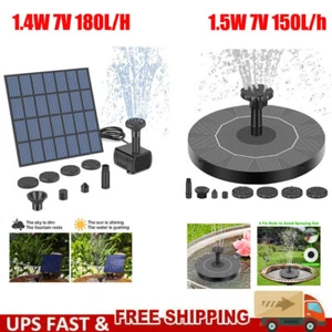 Solar Water Pump Kit for Water Feature Outdoor with 6 Nozzles for Ponds Garden - Picture 1 of 20