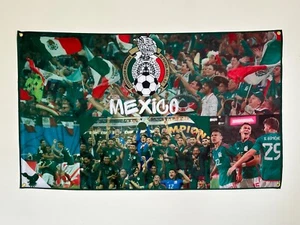MEXICO FOOTBALL FLAG Copa America 2024 3x5ft - Picture 1 of 5