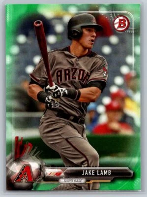 2017  Bowman #71 Jake Lamb Green 41/99 Diamondbacks - Image 1 of 2