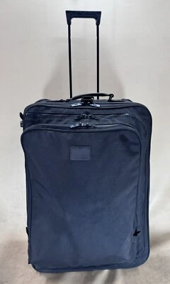 Andiamo Usa Black Ballistic Nylon 25” Upright Wheeled Check Short Trip Suitcase - Image 1 of 4