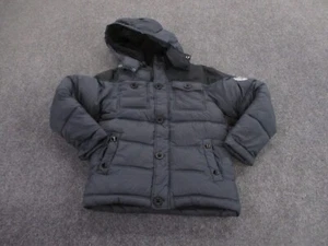 Diesel Jacket Boys 10 12 Gray Puffer Outdoors Hiking Workwear Quilted Coat Youth - Picture 1 of 11