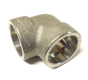 1-1/2" 3000 Socket-Weld (SW) 90° Elbow 304 Stainless Steel Pipe Fitting FS01082 - Picture 1 of 3