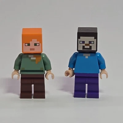 LEGO Minecraft Alex y Steve Minifiguras 21161 21121 21144 21169 21128  Foto 1 de 4