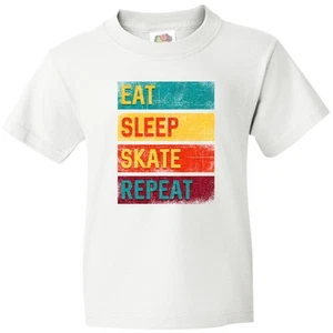 Inktastic Skating Eat Sleep Skate Repeat Youth T-Shirt Sports Future Skater Tee - Picture 1 of 4