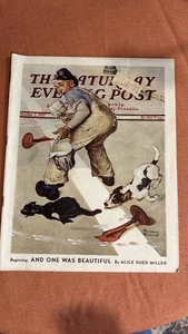 1937 Saturday Evening Post *PG Wodehouse*Norman Rockwell Cover*Yankees - Bild 1 von 8