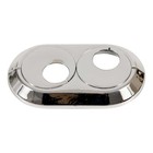 15mm-28mm Double PVC Chrome Radiator Plastic Water Pipe Cover Collar Rose