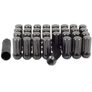 32 14x2 Black Spline Lug Nuts fits Ford Superduty F250 F350 Excusrsion 1999-2002 - Picture 1 of 6