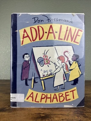 Add-a-line alphabet by Don Freeman 1968 1st Edition Ex-Library HC/DJ - Image 1 of 4