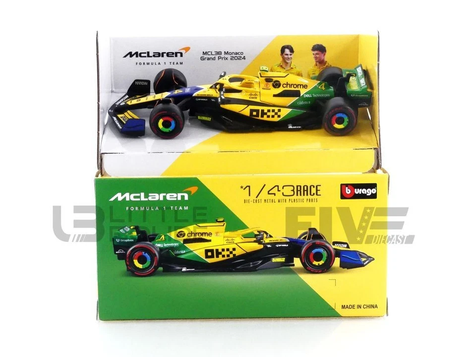 BBURAGO 1/43 - MCLAREN MCL38 - MONACO GP 2024 (L. NORRIS) 38214-N4-MONACO - Image 1 of 1