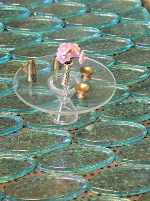 Juego de mesa de centro vintage de salón con muebles de princesa pequeña años 60  Foto 1 de 4