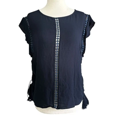 Dolce Vita Blue Round Neck Basic Top Women Blouse Size Medium | 6-21 - Image 1 of 4