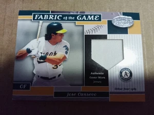Jose Canseco 2002 Leaf Certified Fabric Of The Game FG119 /85 - Bild 1 von 4