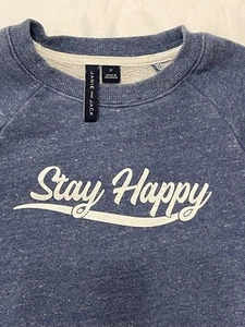 Janie and Jack Boy Stay Happy Longsleeve Fleece Pullover Sweatshirt Boys Size 12 - Picture 1 of 11