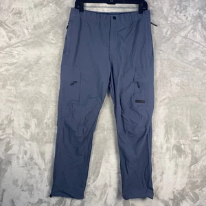 H&M Men's Regular Fit Cargo Pants Blue Size S Elastic Waist Drawstring - Picture 1 of 10