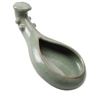 1pc Ceramic Ink Plate Lute Shaped Ink Dish Brush Pen Holder Calligraphy Tool - Picture 1 of 12