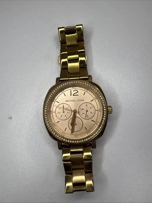 "Reloj para mujer Michael Kors MK3957 oro rosa 6"" diámetro" Foto 1 de 4