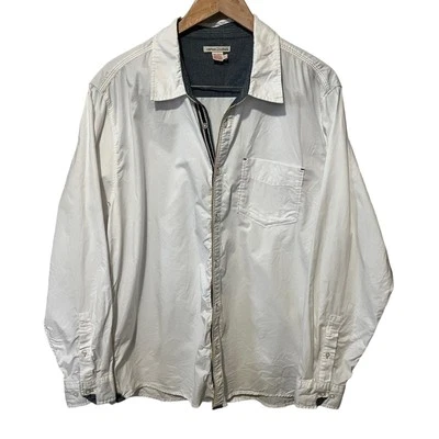 Camisa Carbon2Cobalto Blanca Algodón Informal Botón Delantero Manga Larga Primavera L  Foto 1 de 4