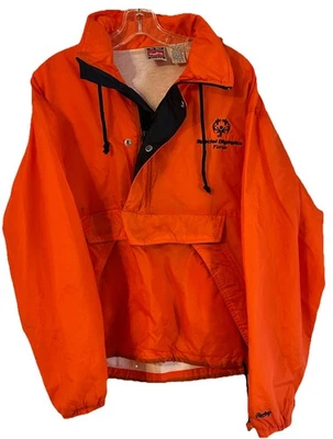 Special Olympics FL Rain Jacket With Hood Rawlings Size M Orange. A06-1 - Image 1 of 4