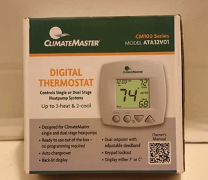 Climate Master Digital Thermostat Cm100 Series Model ATA32V01 - New/Open Box - Picture 1 of 4