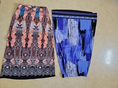 ECI Нью-Йорк женщин размер M тянуть на Tribal макси юбка эластичный пояс комплект из 2 - Изображение 1 из 4