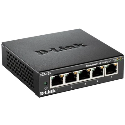 D-Link 5-Port Unmanaged Gigabit Metal Desktop Switch - Image 1 of 3