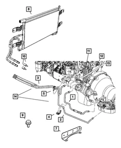 Genuine Mopar Transmission Oil Cooler 52028915AF - Imagen 1 de 2