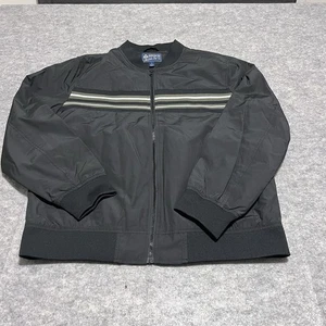 American Rag Bomberjacke Herren XL schwarz mit grün-schwarz-weißen Streifen - Bild 1 von 10