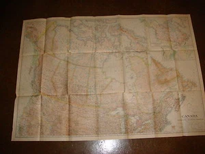 1936 National Geographic Map, Canada, 39” x 27”, VG, S1844 - Picture 1 of 1