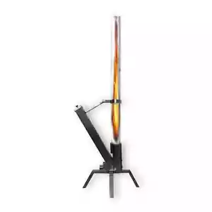 Ambiente Feuerrohr Feuersäule Feuer Rohr Edelstahl Glas Pellet Feuerspiel RB&G - Bild 1 von 12
