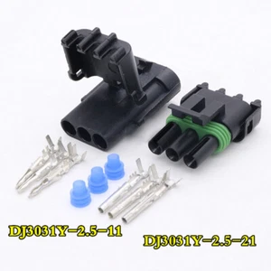 2.5mm 3 Polig Kabelverbinder Stecker Steckverbinder Wasserdicht Staubdicht Auto - Picture 1 of 8