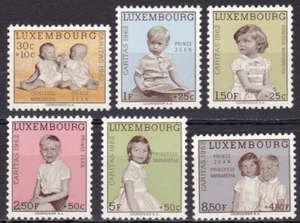 LUXEMBOURG #B228-B233 MNH PORTRAITS: TWINS PRINCE JEAN & PRINCESS MARGARETHA - Picture 1 of 1