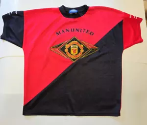 Vintage 90's Manchester United Football Shirt Training Top Mens Size S Umbro - Picture 1 of 8