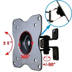 Tilt Swivel Monitor TV Wall Mount Bracket for DELL 19" 20 22 23 24 27 28 29" W3K - Picture 1 of 7