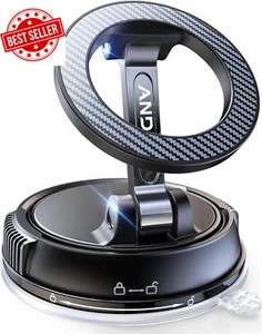 Car Phone Holder for MagSafe 360° Adjustable Strong Suction & Magnetic Carbon Fi - Photo 1 sur 7