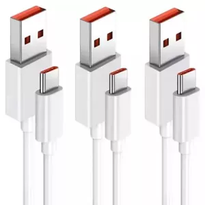 USB A to Type-C Cable, 6A 66W Fast Charger, 2m Android Durable Long Lead. - Picture 1 of 5