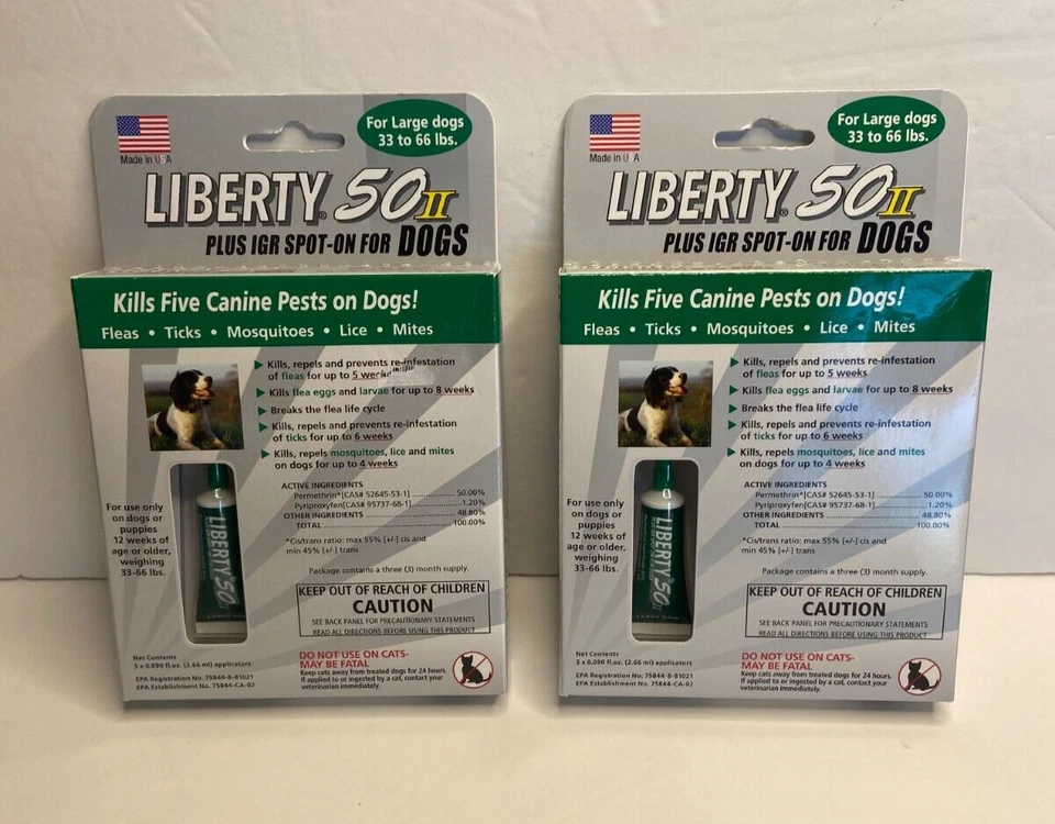Liberty 50 II Plus IGR Spot-On For Large Dogs, 33 to 66 lbs