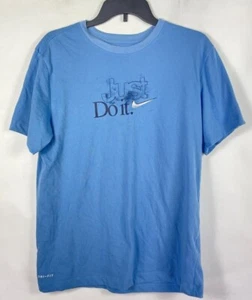 Nike Mens The Nike Tee Crew Neck Short Sleeve Carolina Blue Size Medium - Picture 1 of 8