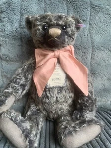 STEIFF 662508 BRITISH COLLECTOR'S TEDDY BEAR 2007 "OLD BLACK BEAR" 40CM RARE - Picture 1 of 9