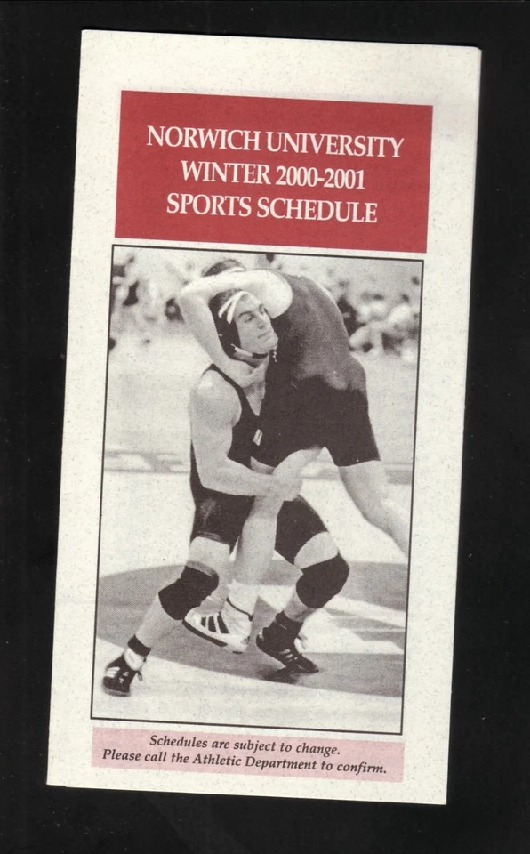 Norwich Cadets--2000-01 calendario de lucha libre/deportes de invierno Foto 1 de 1