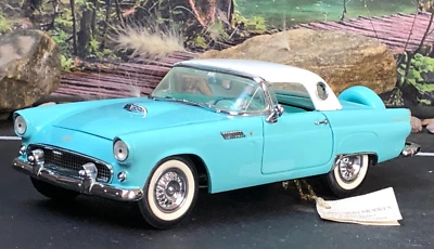 Imperfect 1:24 Diecast Franklin Mint TEAL 1956 FORD THUNDERBIRD No Box AS-IS - Image 1 of 4