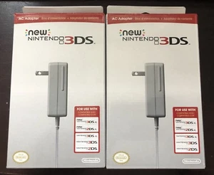 TWO Genuine OEM Nintendo 3DS 3DSXL 2DS 2DSXL DSi DSiXL AC Adapter WALL CHARGERS - Picture 1 of 11