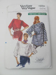 Vintage 90s Very Easy Very Vogue Half size Top Pattern 7505 Sz 14-16-18 (K) - Picture 1 of 7