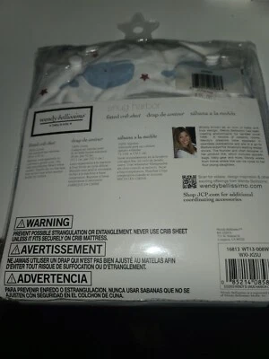 2 sábanas ajustables para cuna Wendy Bellissimo ballenas puerto cómodo niño bebé Foto 1 de 3