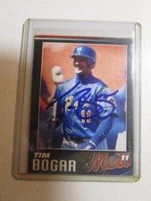 SIGNED AUTOGRAPHED 1996 Kahn's New York Mets Tim Bogar #11